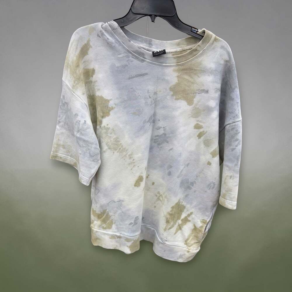 ZARA Oversized Short Sleeve Tie Dye Sweatshirt